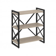 Loft Стеллаж на рег. опорах-3 полки VR.L-MST.O-3.8 Дуб Аттик/Металл Черный 800*400*910