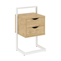 Loft Тумба приставная VR.L-PY2 Тиквуд Светлый/Металл Белый 450*409*792