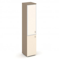 Estetica Шкаф высокий узкий левый ES.SU-1.2R (L) I Латте/Сатин/Лакобель ivory 400*420*1977