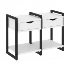 Loft Тумба на регулируемых опорах VR.L-TN-1.O Белый Бриллиант/Металл Черный 970*460*719