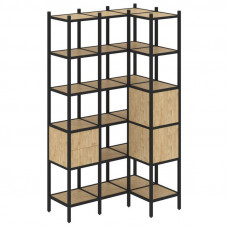 Loft Угловой внутренний стеллаж VR.L-35 Тиквуд Светлый/Металл Черный 1278*862*2280