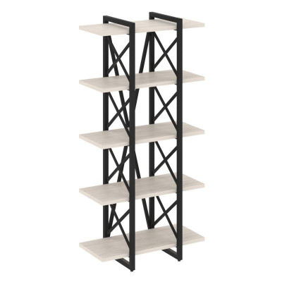 Loft Стеллаж на рег. опорах-5 полок VR.L-MST.O-5.4V Денвер Светлый/Металл Черный 800*400*1650