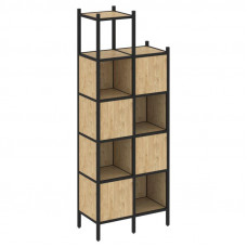 Loft Прямой стеллаж VR.L-20 Тиквуд Светлый/Металл Черный 862*446*2280