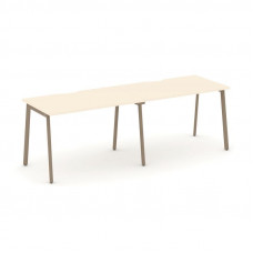 Estetica Рабочая станция 2 места ES.RS-2.2-VP Сатин/Металл Латте 2360*730*750