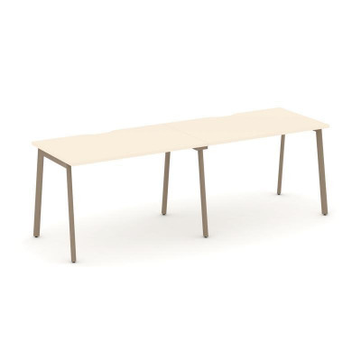 Estetica Рабочая станция 2 места ES.RS-2.2-VP Сатин/Металл Латте 2360*730*750