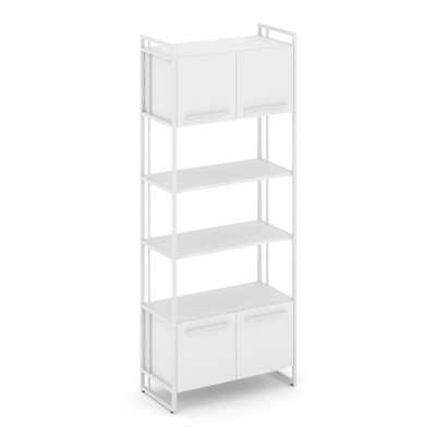 Rift Шкаф 5 ниш широкий RF.SS-54 Белый Бриллиант/Металл Белый/Белый Ручки 798*396*2010