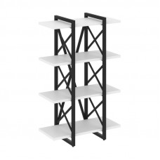 Loft Стеллаж на рег. опорах-4 полки VR.L-MST.O-4.4V Белый Бриллиант/Металл Черный 800*400*1280