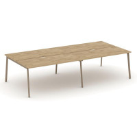 Estetica Рабочая станция 4 места ES.D.RS-4.4-VP Тиквуд Светлый/Металл Латте 3160*1500*750