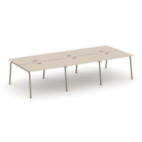 Estetica Рабочая станция 6 мест ES.D.RS-6.2-LK Капучино/Металл Латте 3540*1500*750