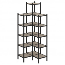 Loft Угловой внутренний стеллаж VR.L-46 Дуб Аттик/Металл Черный 862*862*2280