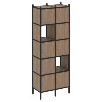 Loft Прямой стеллаж VR.L-05 Дуб Аризона/Металл Черный 862*446*2280