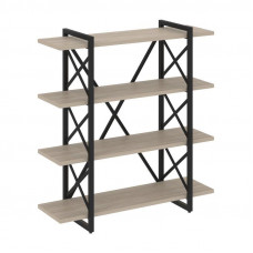 Loft Стеллаж на рег. опорах-4 полки VR.L-MST.O-4.8V Дуб Аттик/Металл Черный 1200*400*1280