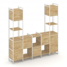 Rift Шкаф комбинированый RF.NS-001 Тиквуд Светлый/Металл Белый/Белый Ручки 2020*396*2010