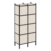 Loft Прямой стеллаж VR.L-04 Денвер Светлый/Металл Черный 862*446*1869