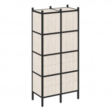 Loft Прямой стеллаж VR.L-04 Денвер Светлый/Металл Черный 862*446*1869