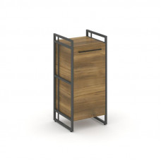 Rift Шкаф 2 ниши узкий RF.SU-21 (R) Сандал Янтарный/Металл Антрацит/Черный Ручки 420*396*924