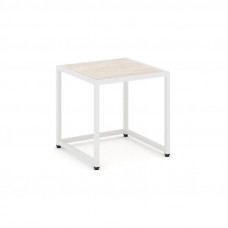 Loft Стол журнальный VR.L-SJK-40 Денвер Светлый/Металл Белый 400*400*400