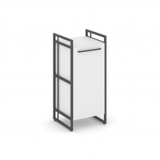 Rift Шкаф 2 ниши узкий RF.SU-21 (R) Белый Бриллиант/Металл Антрацит/Черный Ручки 420*396*924