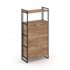 Rift Шкаф 4 ниши широкий RF.SS-43 Дуб Табак/Металл Черный/Черный Ручки 798*396*1648