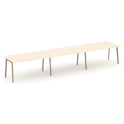 Estetica Стол переговорный ES.PRG-3.4-P Сатин/Металл Латте 4740*980*750