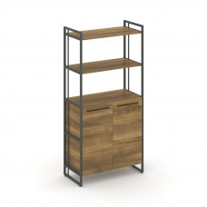 Rift Шкаф 4 ниши широкий RF.SS-44 Сандал Янтарный/Металл Антрацит/Черный Ручки 798*396*1648