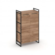 Rift Шкаф 3 ниши широкий RF.SS-31 Дуб Табак/Металл Черный/Черный Ручки 798*396*1286