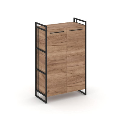 Rift Шкаф 3 ниши широкий RF.SS-31 Дуб Табак/Металл Черный/Черный Ручки 798*396*1286