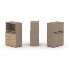 Estetica Набор №2. Тумба одиночная+низкая надставка ES.NB.1N-2 Латте/Тиквуд Светлый 750*410*1135