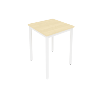 Slim Стол письменный на металлокаркасе С.СП-1.1 Клен/Металл Белый 600*600*750