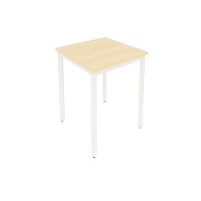Slim Стол письменный на металлокаркасе С.СП-1.1 Клен/Металл Белый 600*600*750