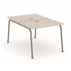 Estetica Рабочая станция 2 места ES.D.RS-2.1-LK Капучино/Металл Латте 980*1500*750