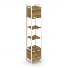 Rift Шкаф 5 ниш узкий RF.SU-54 (U) Сандал Янтарный/Металл Белый/Белый Ручки 420*396*2010