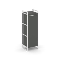 Rift Шкаф 3 ниши узкий RF.SU-31 (R) Антрацит NEW/Металл Белый/Белый Ручки 420*396*1286