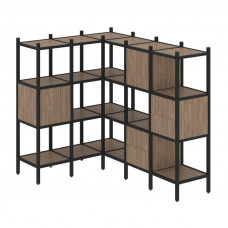 Loft Угловой внутренний стеллаж VR.L-30 Дуб Аризона/Металл Черный 1278*1694*1458