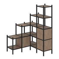 Loft Угловой внутренний стеллаж VR.L-40 Дуб Аризона/Металл Черный 1278*1278*1869