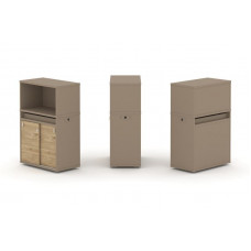 Estetica Набор №3. Тумба одиночная+низкая надставка ES.NB.1N-3 Латте/Тиквуд Светлый 750*410*1135