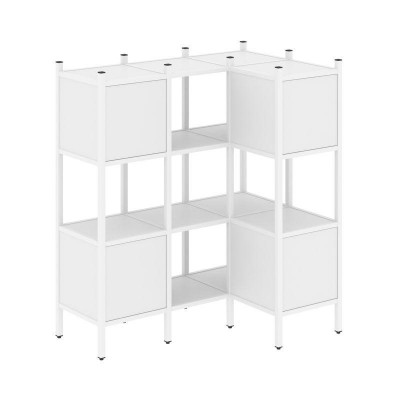 Loft Угловой внутренний стеллаж VR.L-29 Белый Бриллиант/Металл Белый 1278*862*1458