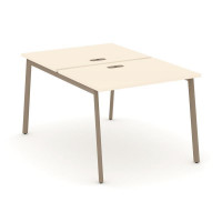 Estetica Рабочая станция 2 места ES.D.RS-2.1-LP Сатин/Металл Латте 980*1500*750