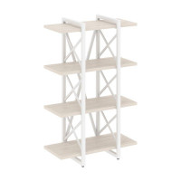 Loft Стеллаж на рег. опорах-4 полки VR.L-MST.O-4.4V Денвер Светлый/Металл Белый 800*400*1280