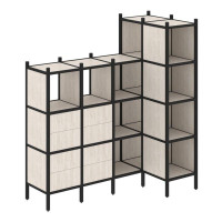 Loft Угловой внутренний стеллаж VR.L-47 Денвер Светлый/Металл Черный 1694*862*1869