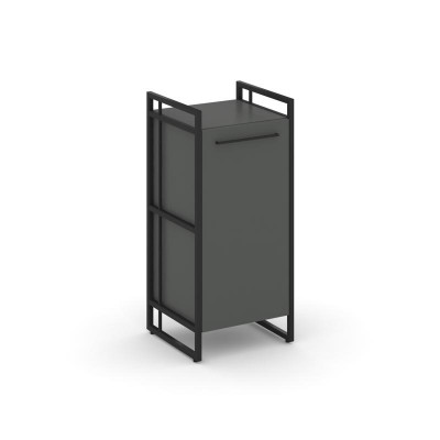 Rift Шкаф 2 ниши узкий RF.SU-21 (R) Антрацит NEW/Металл Черный/Черный Ручки 420*396*924