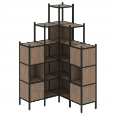 Loft Угловой внутренний стеллаж VR.L-45 Дуб Аризона/Металл Черный 1278*1278*2280