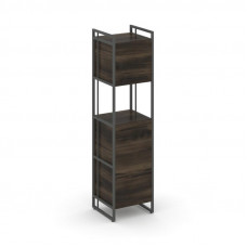 Rift Шкаф 4 ниши узкий RF.SU-42 (R) Дуб Мали/Металл Антрацит/Черный Ручки 420*396*1648