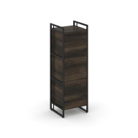 Rift Шкаф 3 ниши узкий RF.SU-31 (L) Дуб Мали/Металл Черный/Черный Ручки 420*396*1286