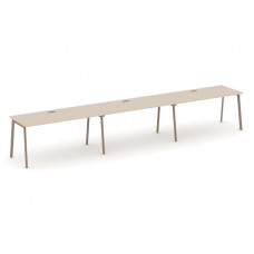 Estetica Рабочая станция 3 места ES.RS-3.4-LP Капучино/Металл Латте 4740*730*750