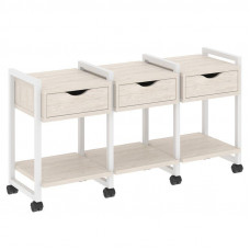 Loft Тумба на колесных опорах VR.L-TN-4.K Денвер Светлый/Металл Белый 1440*460*767