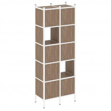 Loft Прямой стеллаж VR.L-05 Дуб Аризона/Металл Белый 862*446*2280