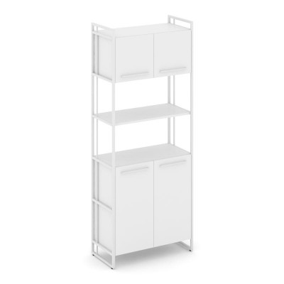 Rift Шкаф 5 ниш широкий RF.SS-53 Белый Бриллиант/Металл Белый/Белый Ручки 798*396*2010