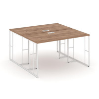 Rift Рабочая станция RF.DRS-013 Дуб Табак/Металл Белый 1380*1432*750