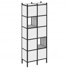 Loft Прямой стеллаж VR.L-05 Белый Бриллиант/Металл Черный 862*446*2280